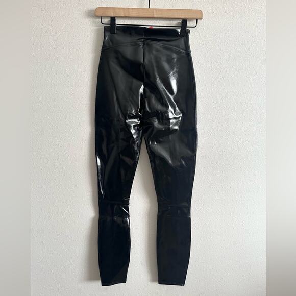 NEW Spanx Faux Patent Leather Leggings in Black Size XS - Picture 12 of 12